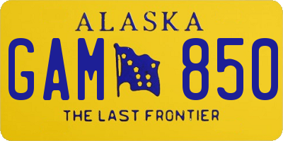 AK license plate GAM850