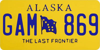 AK license plate GAM869