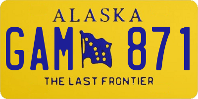AK license plate GAM871