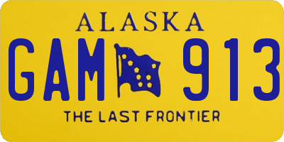 AK license plate GAM913