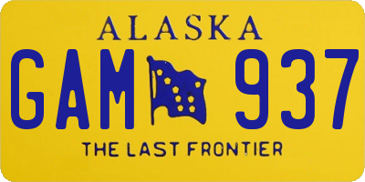 AK license plate GAM937