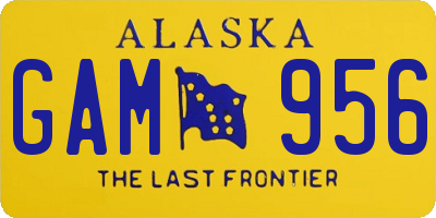 AK license plate GAM956