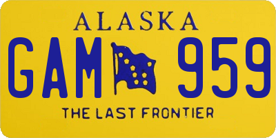 AK license plate GAM959