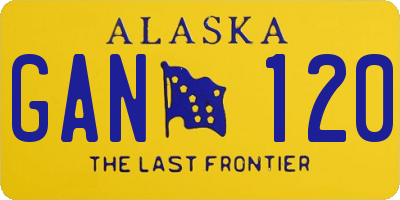 AK license plate GAN120