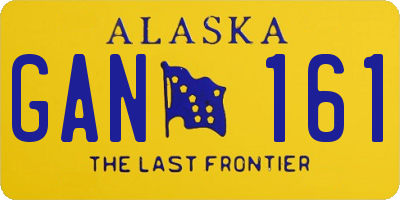 AK license plate GAN161