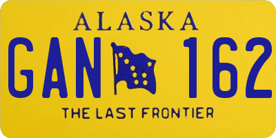 AK license plate GAN162