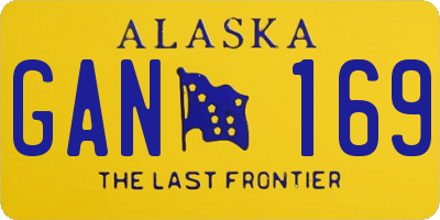 AK license plate GAN169