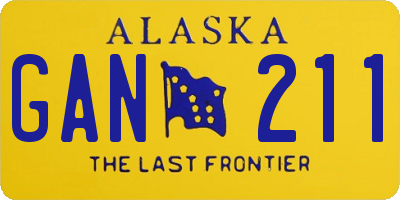 AK license plate GAN211