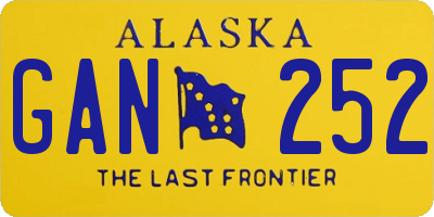 AK license plate GAN252