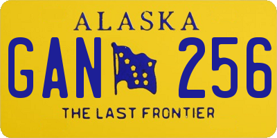 AK license plate GAN256