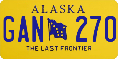 AK license plate GAN270