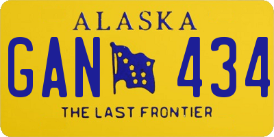 AK license plate GAN434