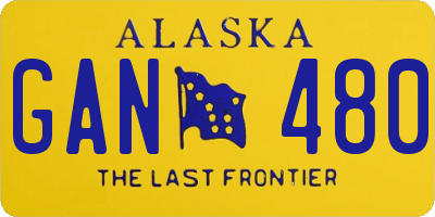 AK license plate GAN480
