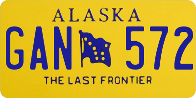 AK license plate GAN572