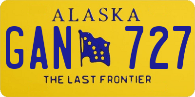 AK license plate GAN727