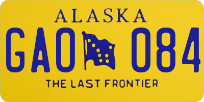 AK license plate GAO084