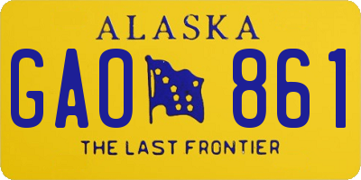 AK license plate GAO861