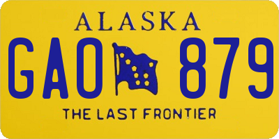 AK license plate GAO879