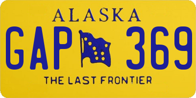 AK license plate GAP369
