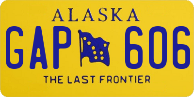 AK license plate GAP606