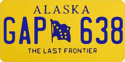 AK license plate GAP638