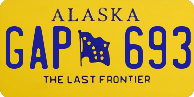 AK license plate GAP693