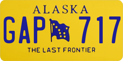 AK license plate GAP717