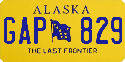 AK license plate GAP829