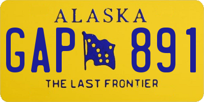 AK license plate GAP891