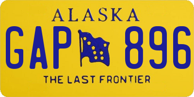 AK license plate GAP896
