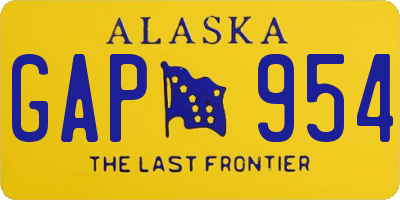 AK license plate GAP954
