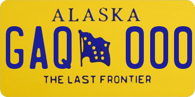 AK license plate GAQ000