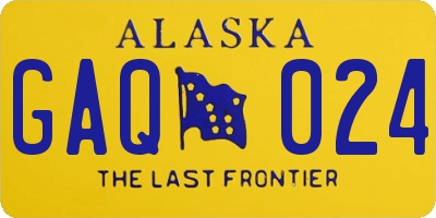 AK license plate GAQ024