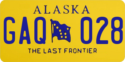 AK license plate GAQ028