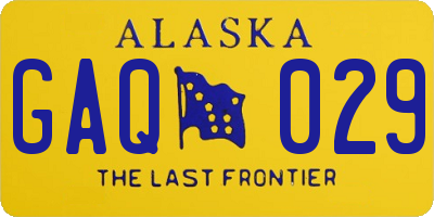 AK license plate GAQ029
