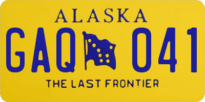 AK license plate GAQ041