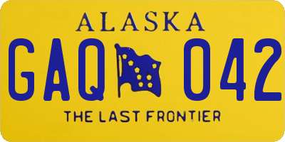 AK license plate GAQ042