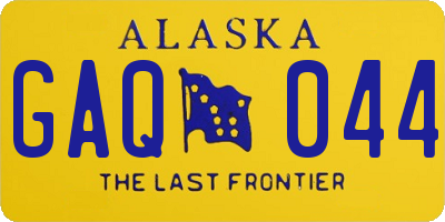 AK license plate GAQ044