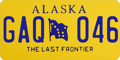 AK license plate GAQ046