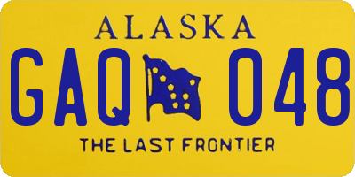 AK license plate GAQ048