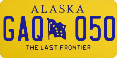AK license plate GAQ050