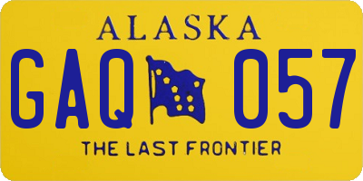 AK license plate GAQ057
