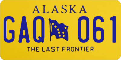 AK license plate GAQ061