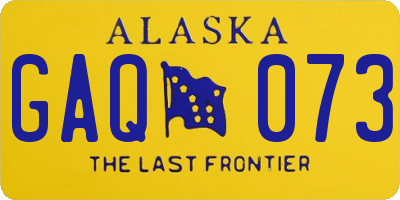 AK license plate GAQ073