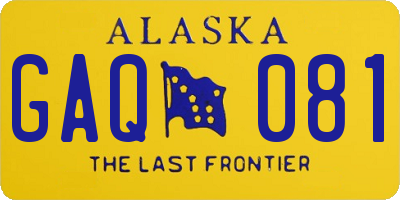 AK license plate GAQ081