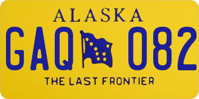 AK license plate GAQ082