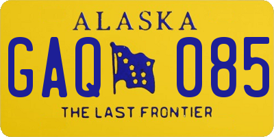 AK license plate GAQ085