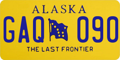 AK license plate GAQ090