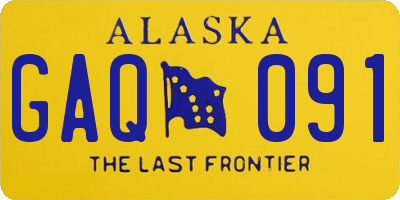 AK license plate GAQ091