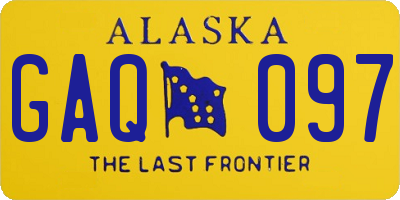 AK license plate GAQ097